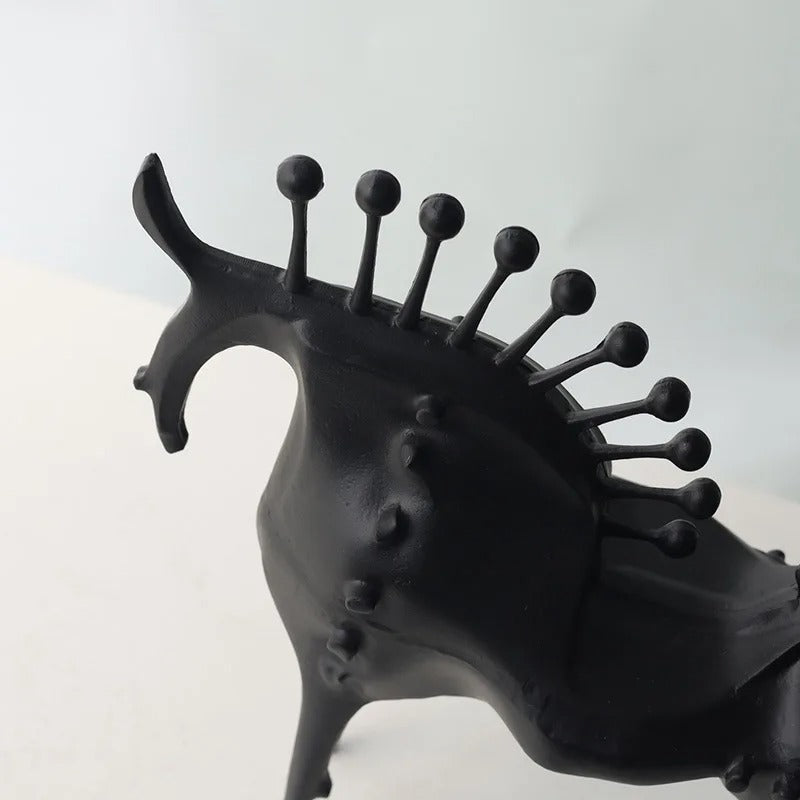 Abstract Metal Horse Figurine