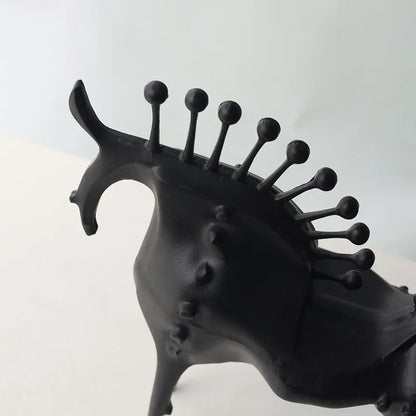 Abstract Metal Horse Figurine