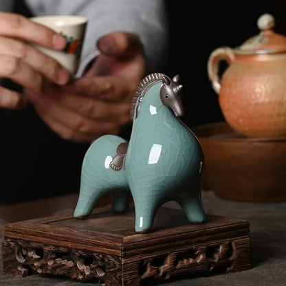 Ceramic Feng Shui Lucky Horse Statue
