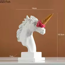 Horse Head Ice Cream Humoristic Statue