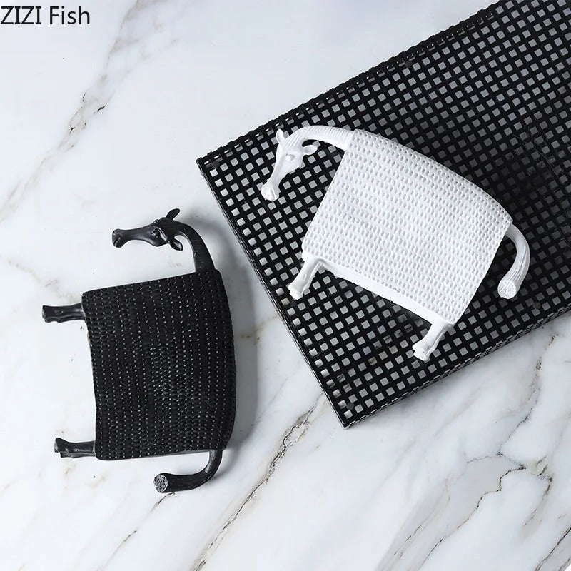 Modern Armored Warhorse Statue