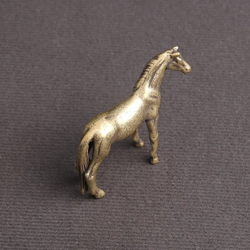 Pure Copper Microcarved Horse Statue