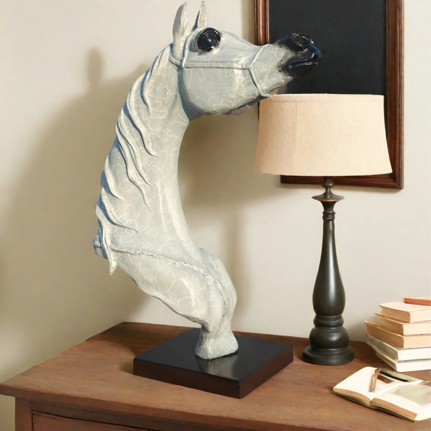 Copper Arabian Horse Head Sculpture