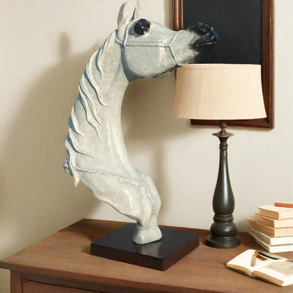 Copper Arabian Horse Head Sculpture