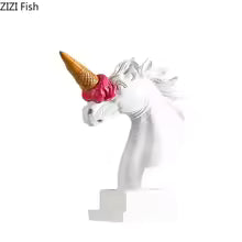 Horse Head Ice Cream Humoristic Statue