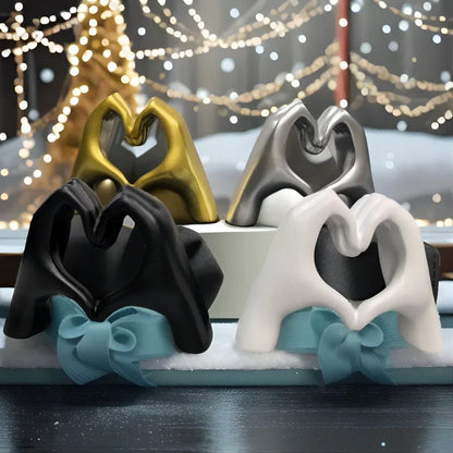 Modern Resin Love Hands Statue