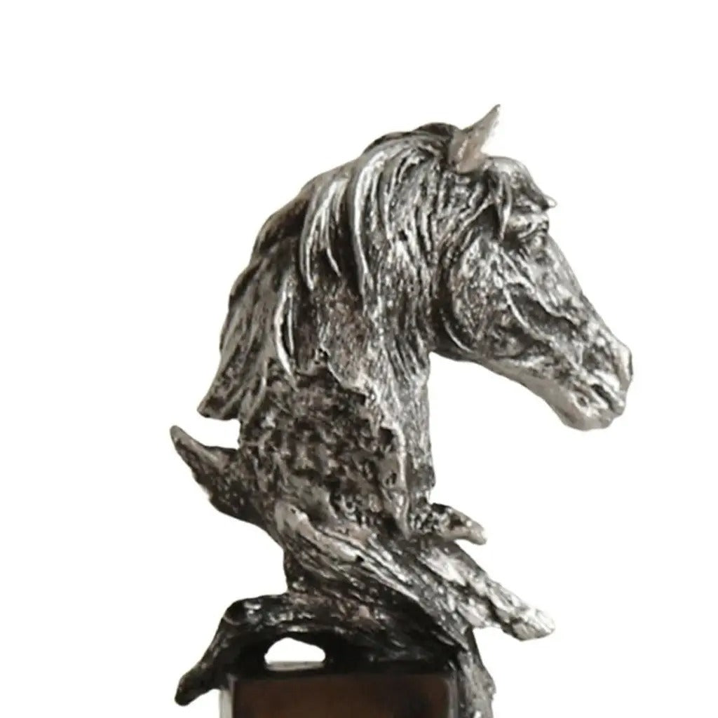 Vintage American Carved Horse Head Statue