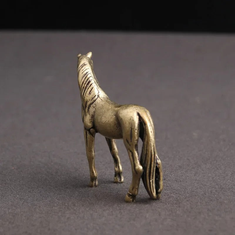 Pure Copper Microcarved Horse Statue