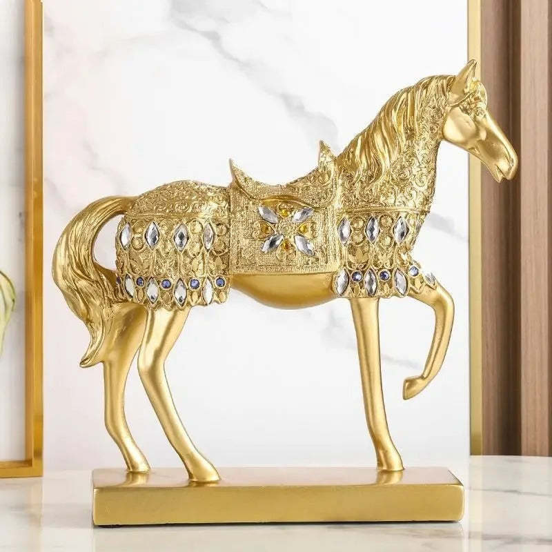 Renaissance Golden Horse Statue