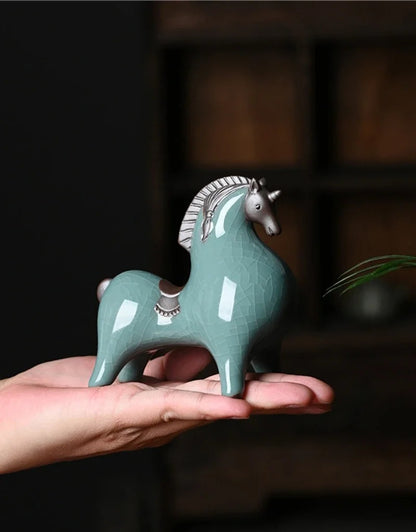Ceramic Feng Shui Lucky Horse Statue