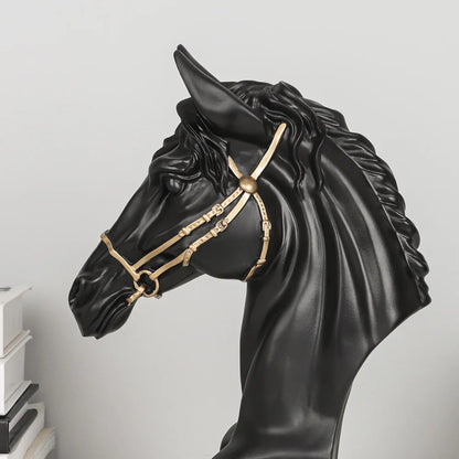 Antique Stallion Head Statue