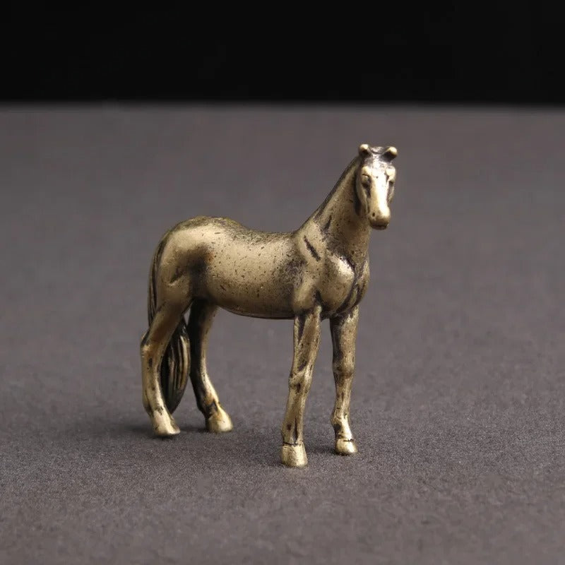 Pure Copper Microcarved Horse Statue