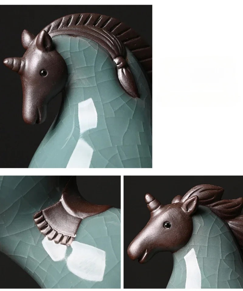 Ceramic Feng Shui Lucky Horse Statue