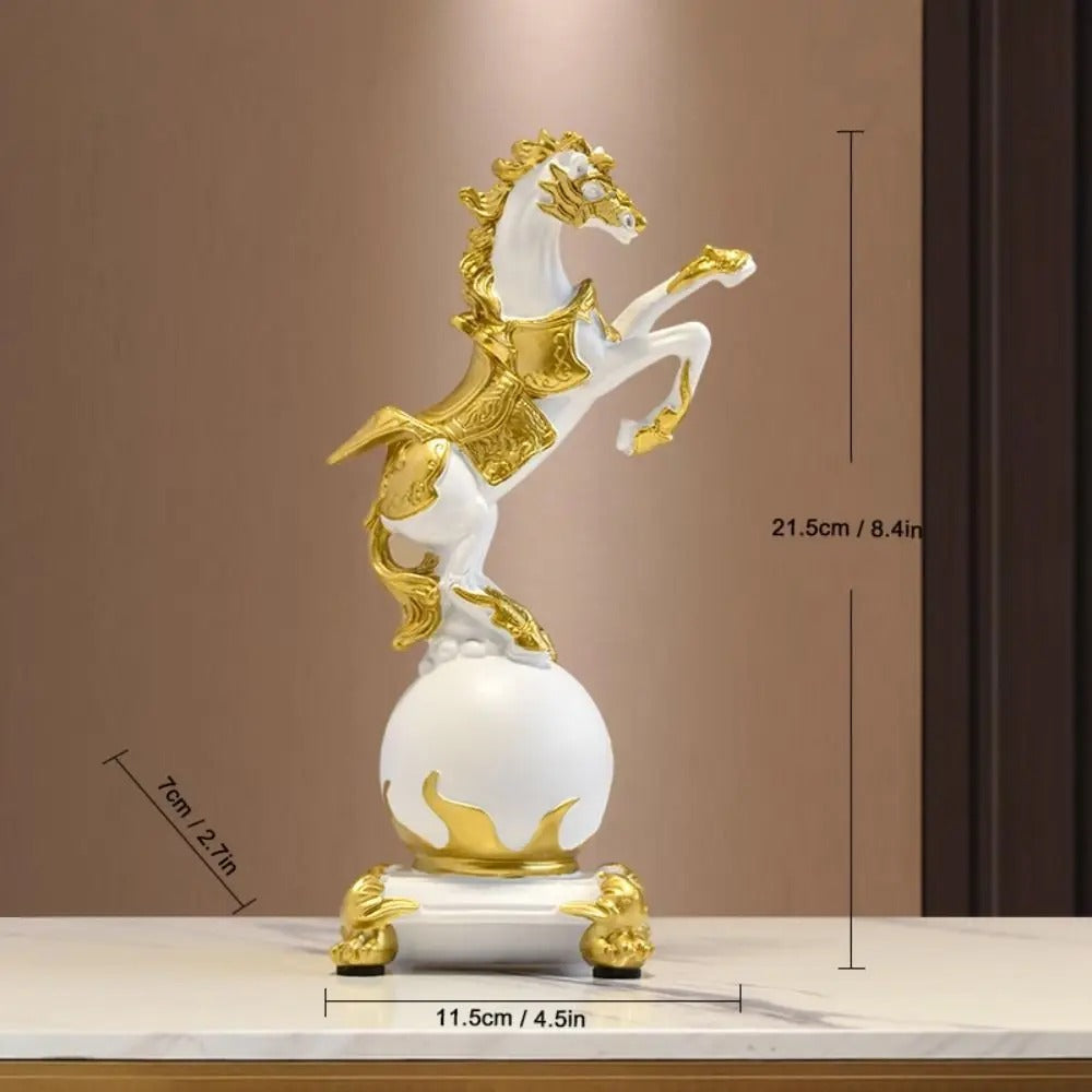 Majestic Pearl Victory Horse Statue