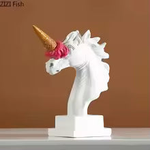 Horse Head Ice Cream Humoristic Statue