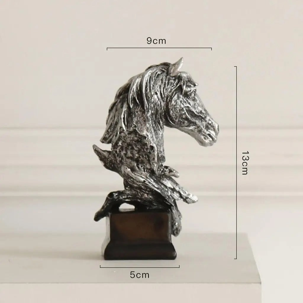 Vintage American Carved Horse Head Statue