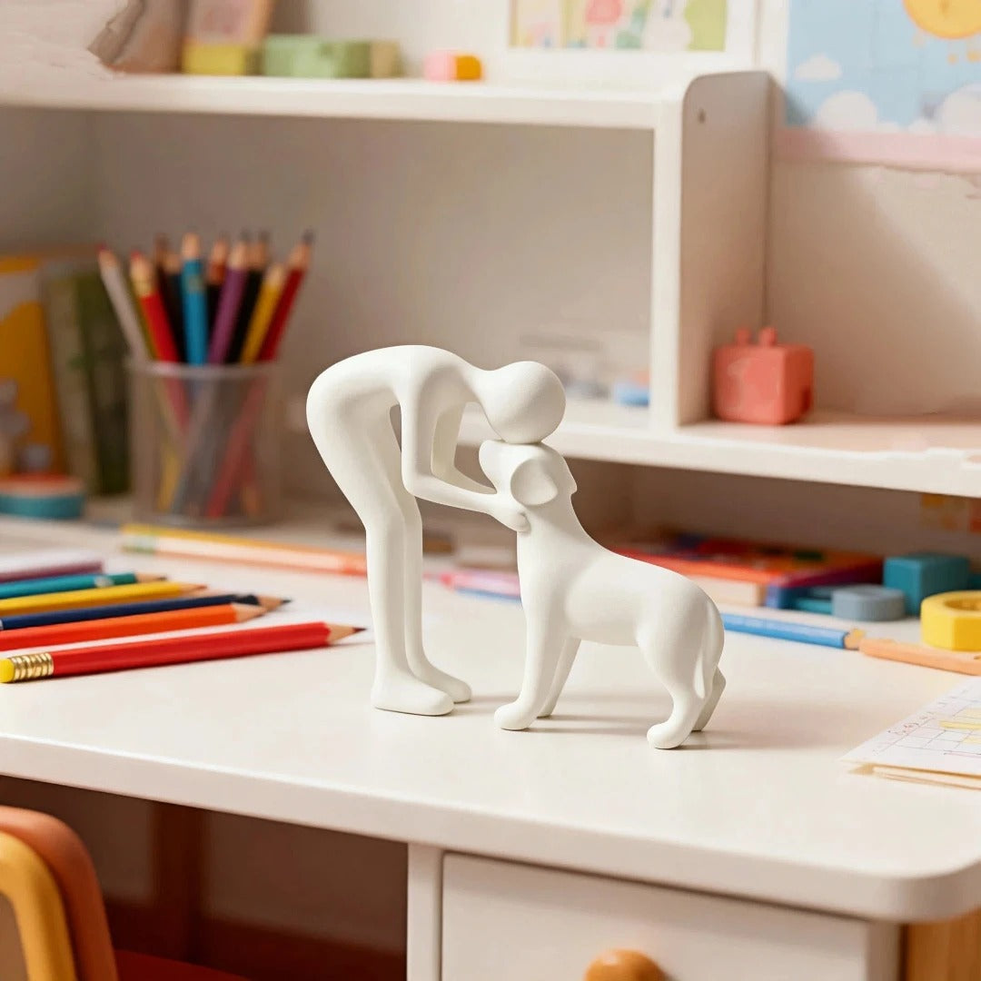 Man & Best Friend Statue