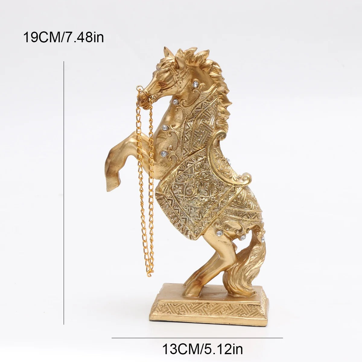 Majestic Golden Horse Statue