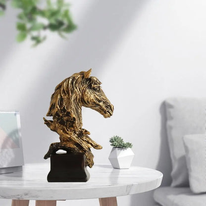 Vintage American Carved Horse Head Statue