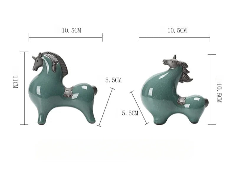 Ceramic Feng Shui Lucky Horse Statue