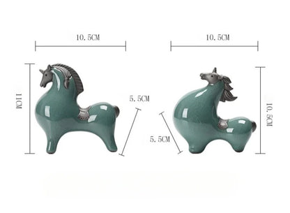 Ceramic Feng Shui Lucky Horse Statue