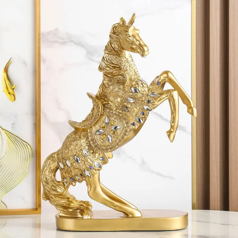 Renaissance Golden Horse Statue