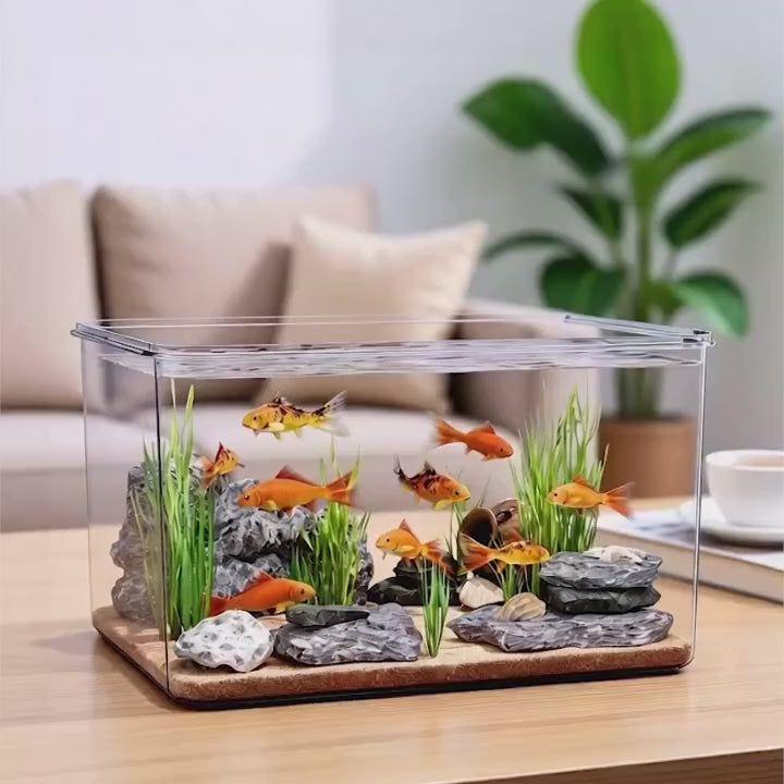 360° Clear Transparent PET Fish Tank (10L)