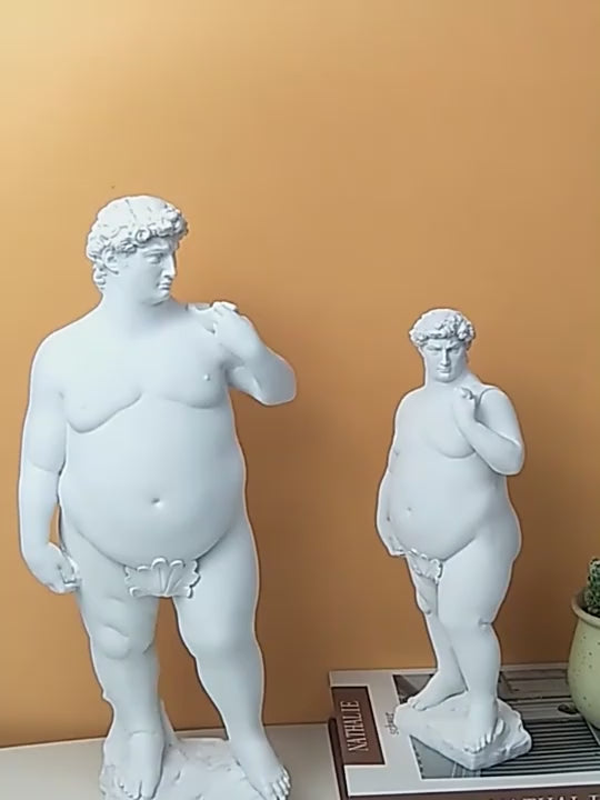Antique Chubby David Funny Statue