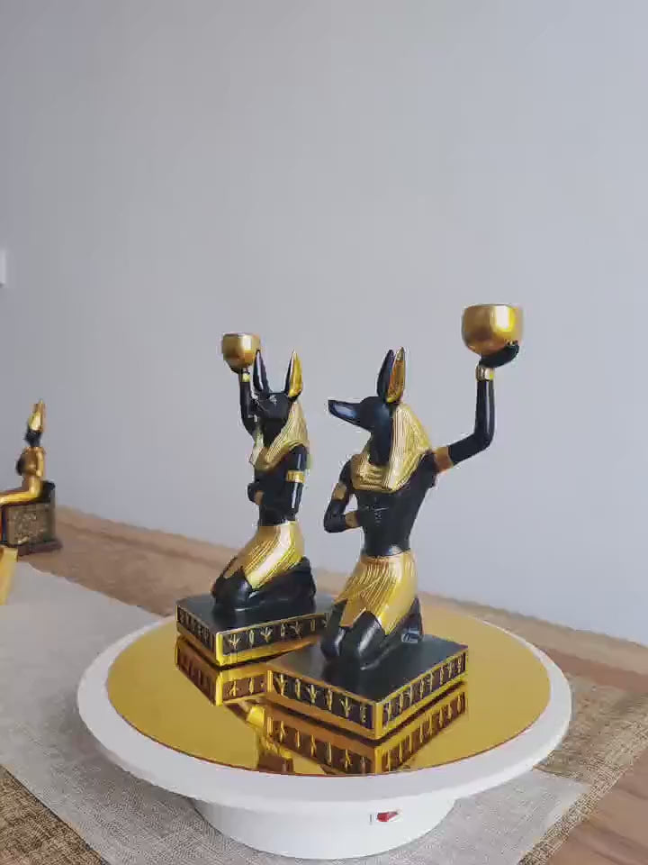 Antique Anubis Golden Bowl