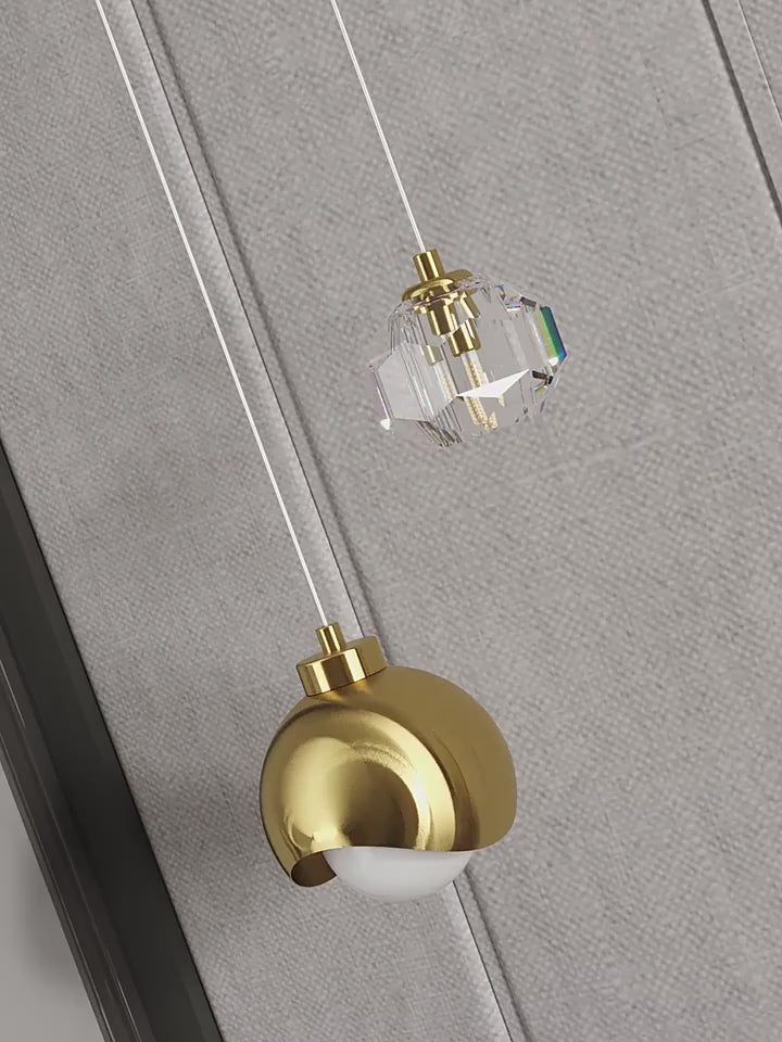 Nordic Crystal Cap LED Pendant Light