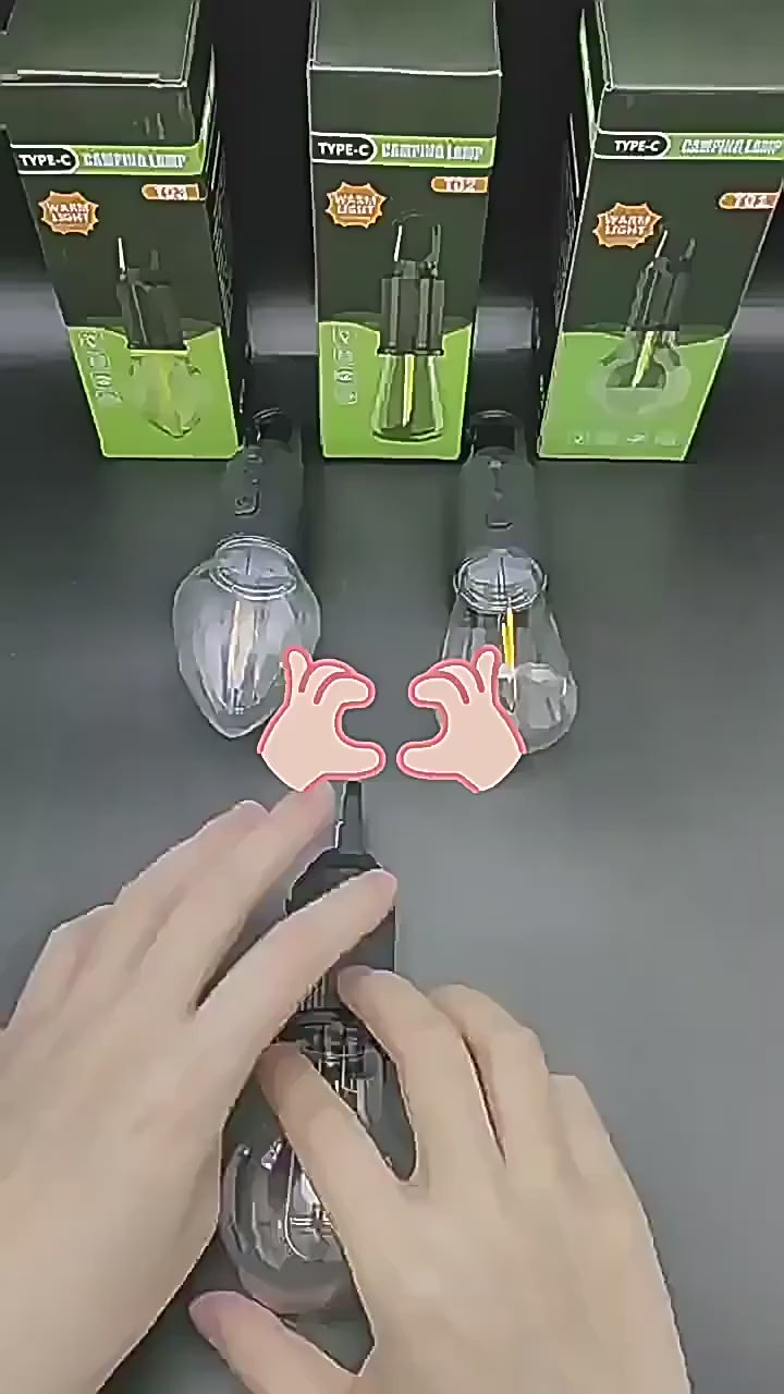 Portable Solar/USB-C Hanging Bulb Light Decoration