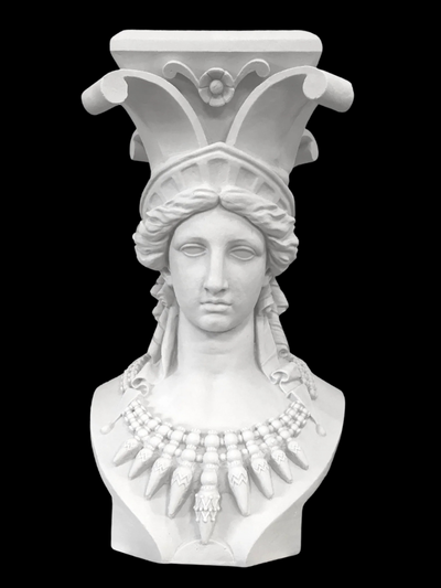 Caryatid Column Bust Sculpture